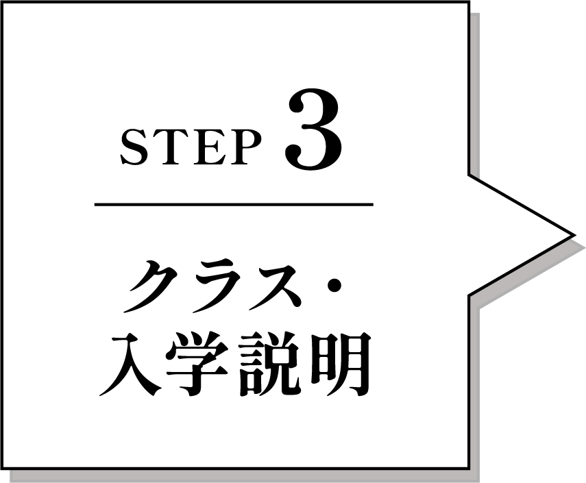 STEP 3 クラス・入学説明