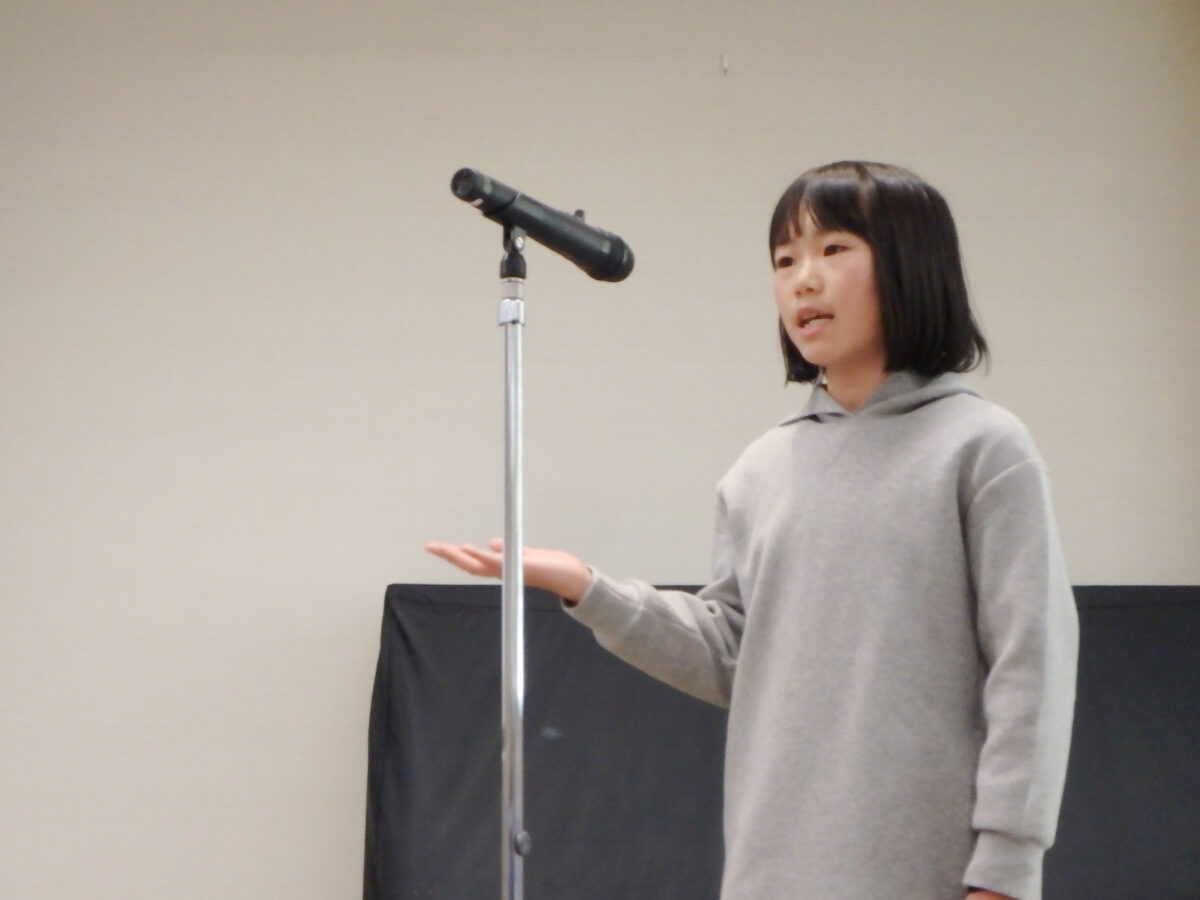 2023年スピーチコンテスト【低学年の部・最優秀賞】大久保エミリさん