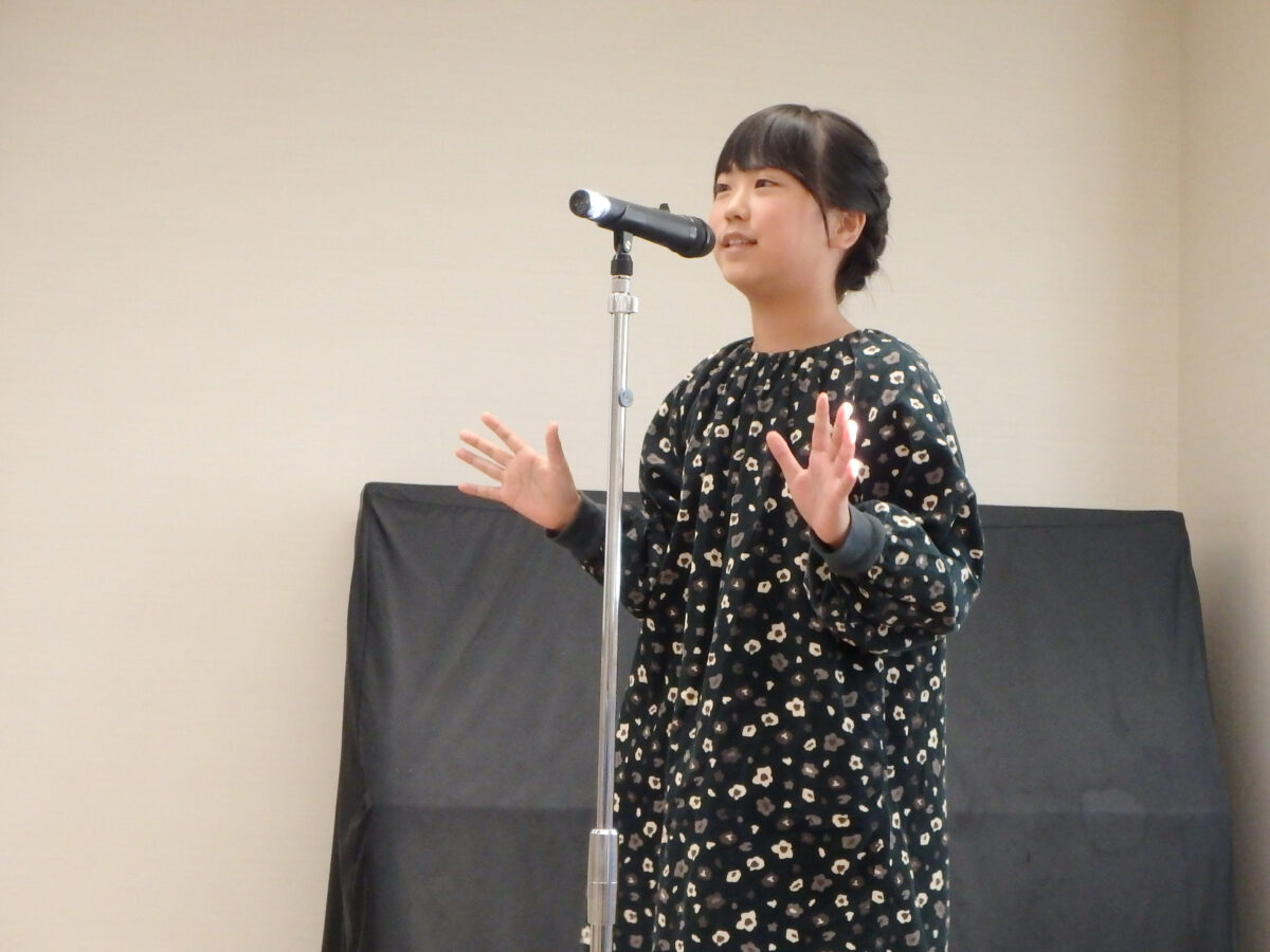 2023年スピーチコンテスト【高学年の部・校長賞】田中結梛さん
